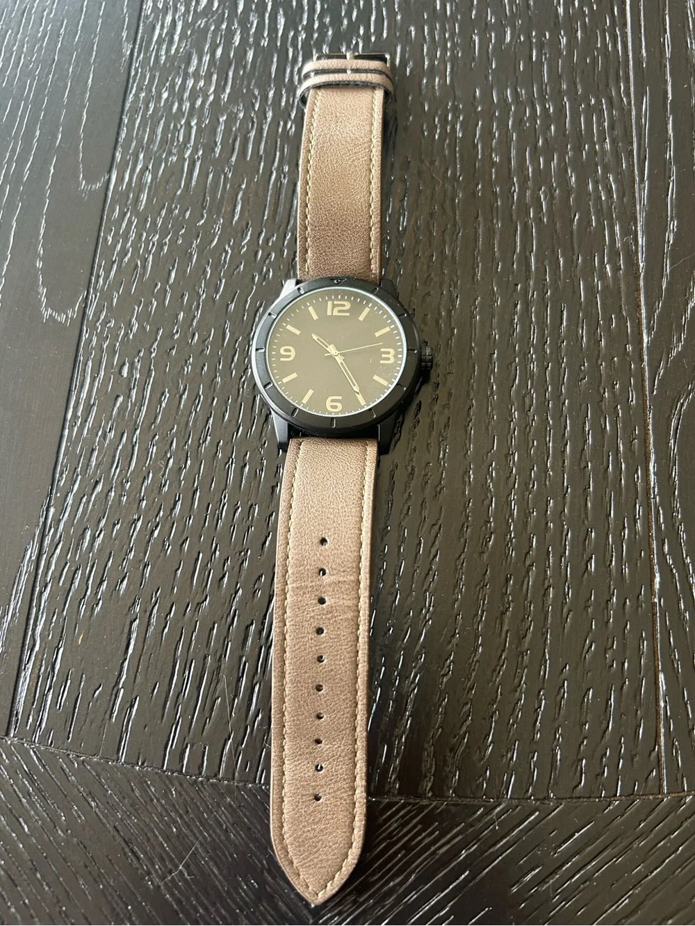 Watch with Leather Strap